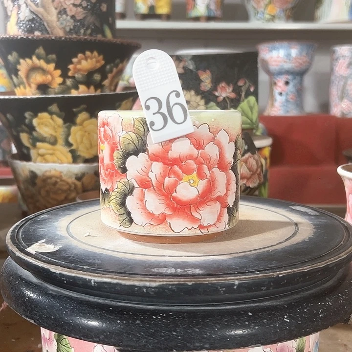 景德镇手绘花盆 满38包邮