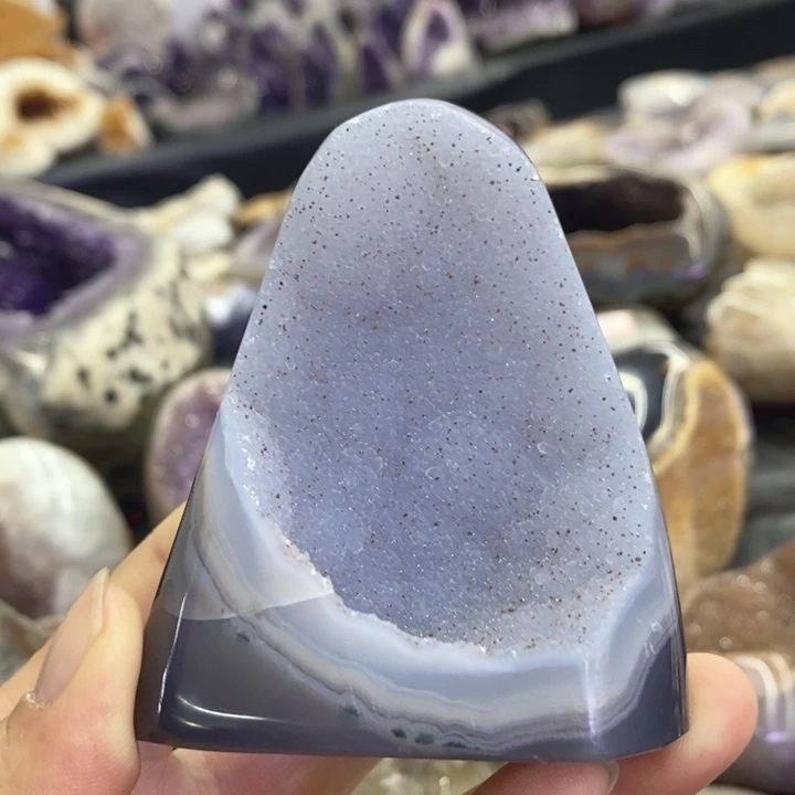 未镶嵌珠宝半成品水晶蓝软晶簇