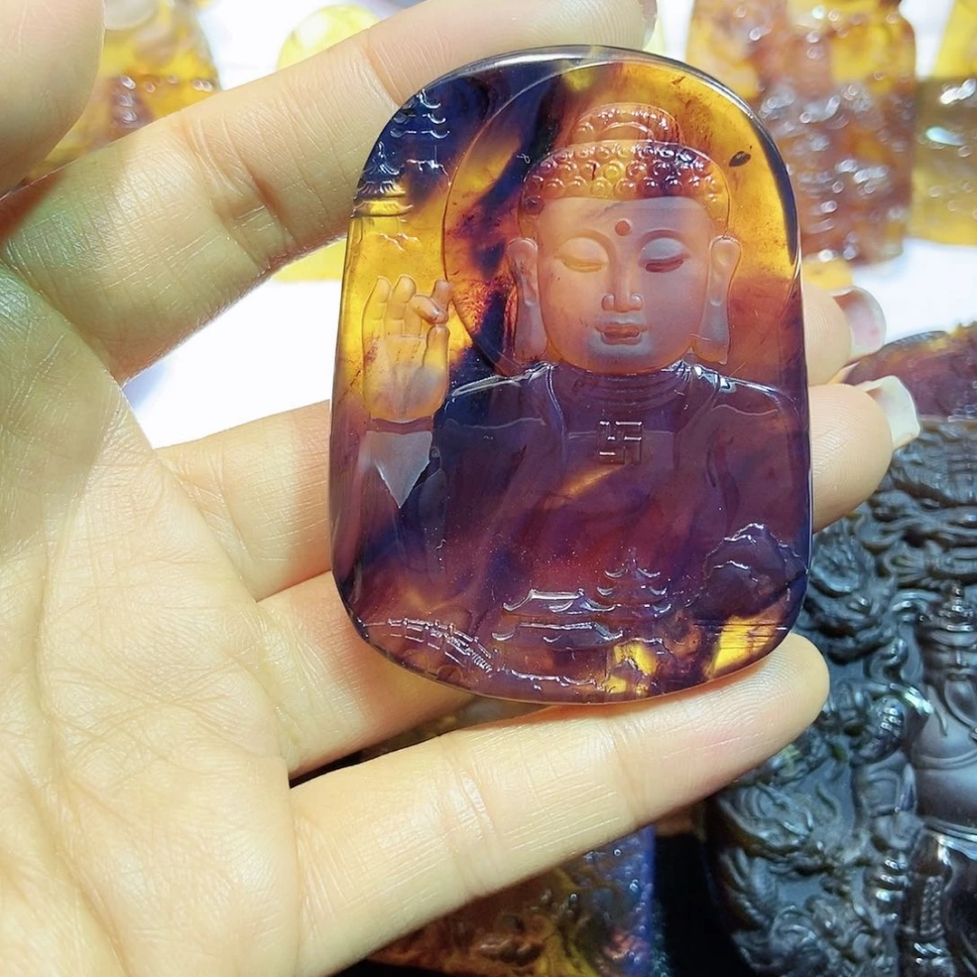 琥珀颈饰未镶嵌如来佛