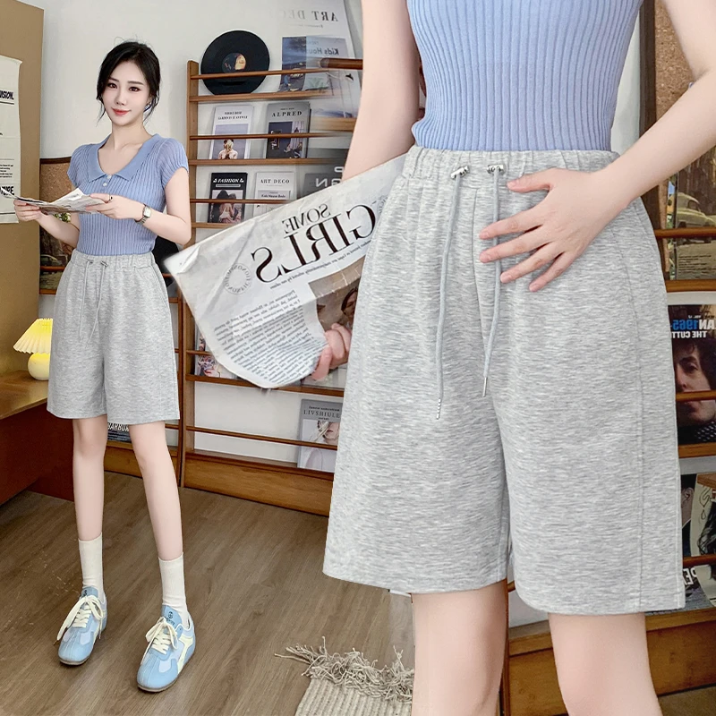 孕妇裤子夏季时尚宽松显瘦阔腿短裤外穿无托腹休闲运动直筒五分裤