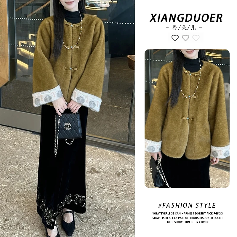 韩系潮流一整套穿搭女2025冬季新款设计感外套衣服高腰半身裙套装