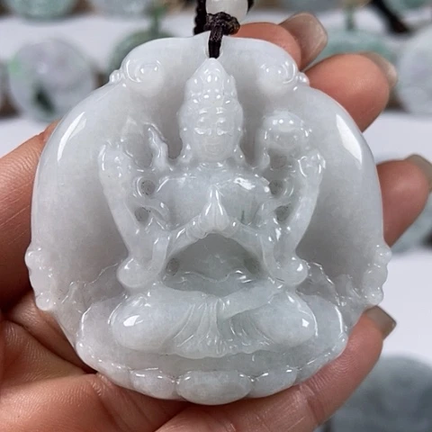 翡翠颈饰未镶嵌观音福利