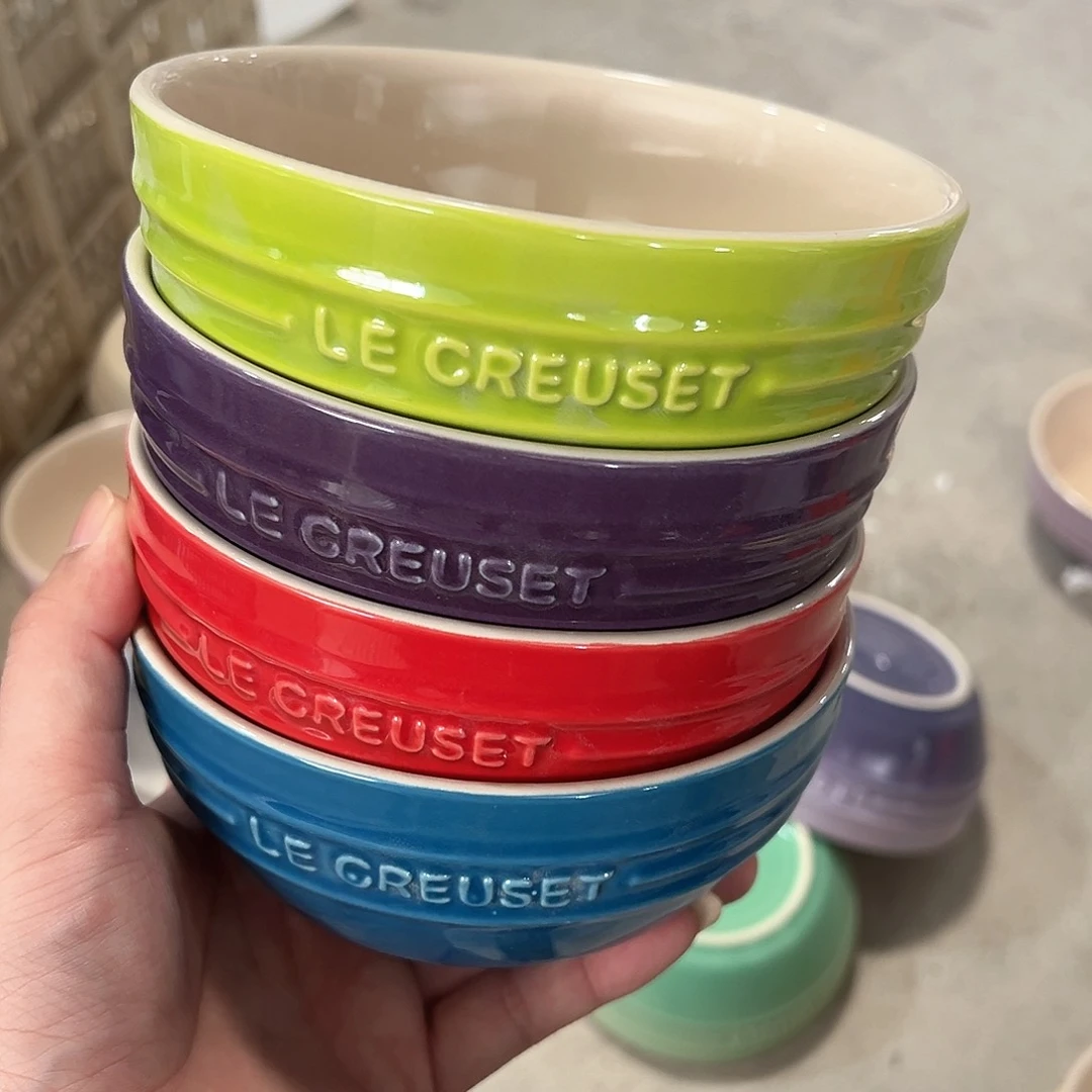 陶瓷 5.5碗 深蓝 红 深紫 绿色