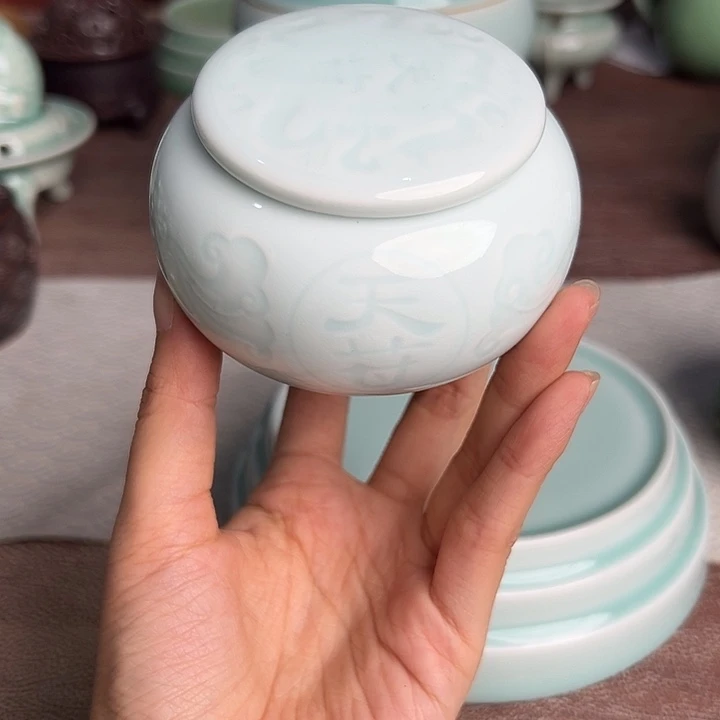 龙泉云间青瓷小米茶器