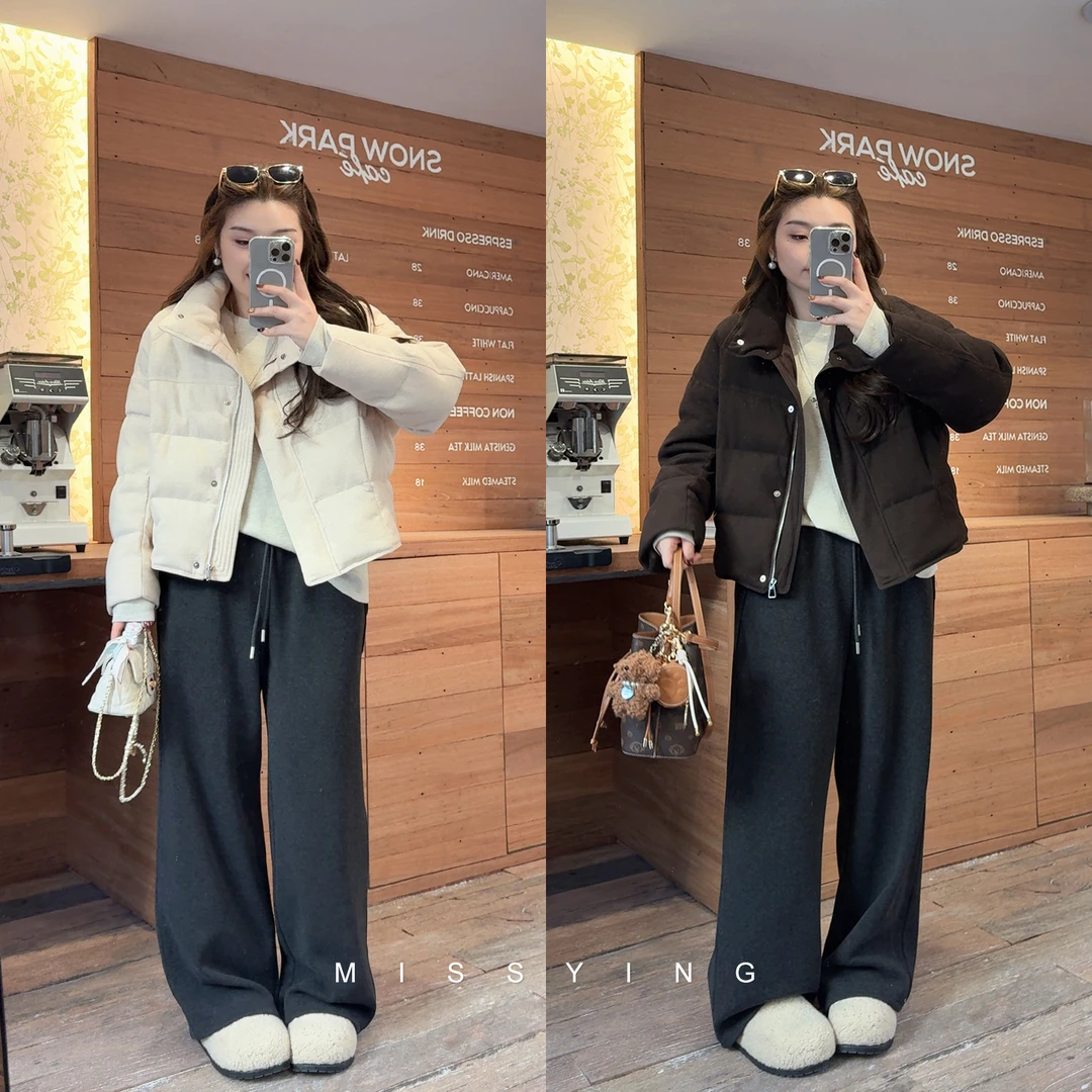 应小姐【曼城前夕】微胖大码显瘦冬季百搭加厚90绒子白鸭绒羽绒服