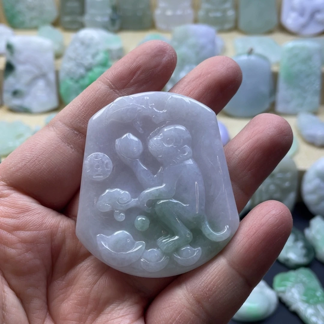 翡翠未镶嵌颈饰纯天然翡翠
