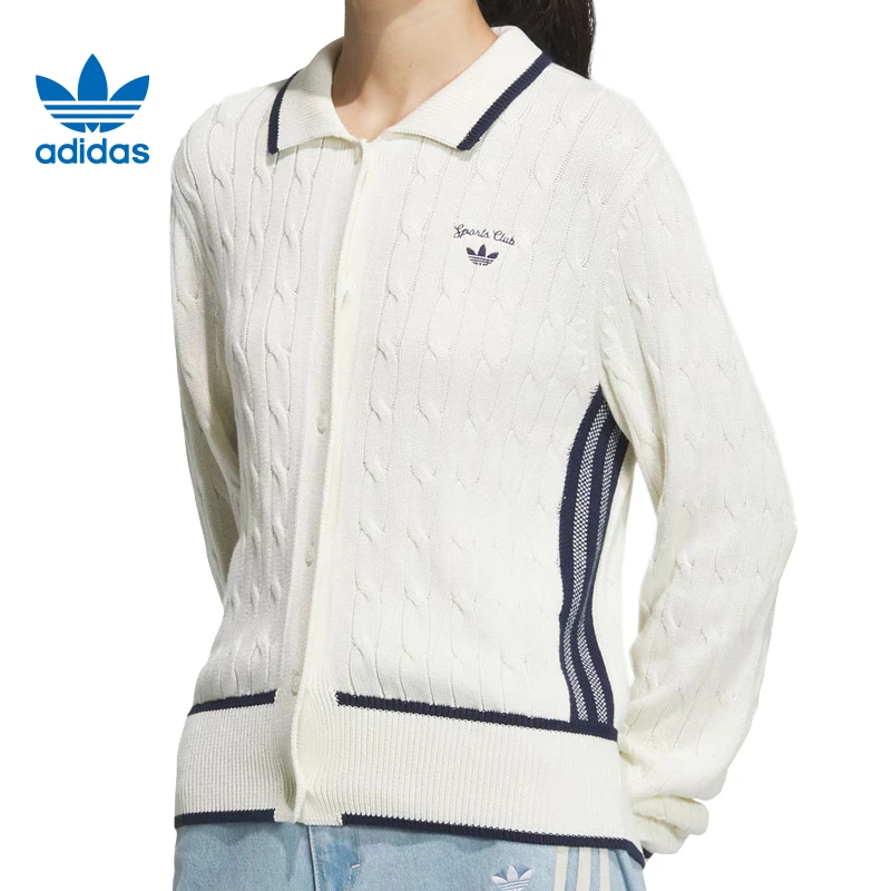 【流光风】adidas阿迪达斯三叶草女子运动休闲针织开衫JM8017