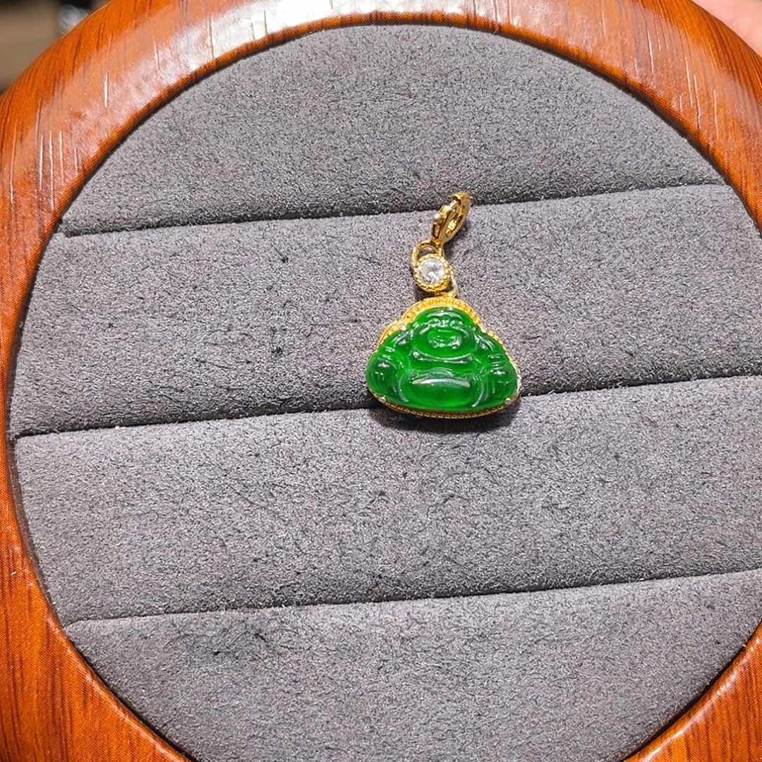 颈饰银S925镶嵌翡翠