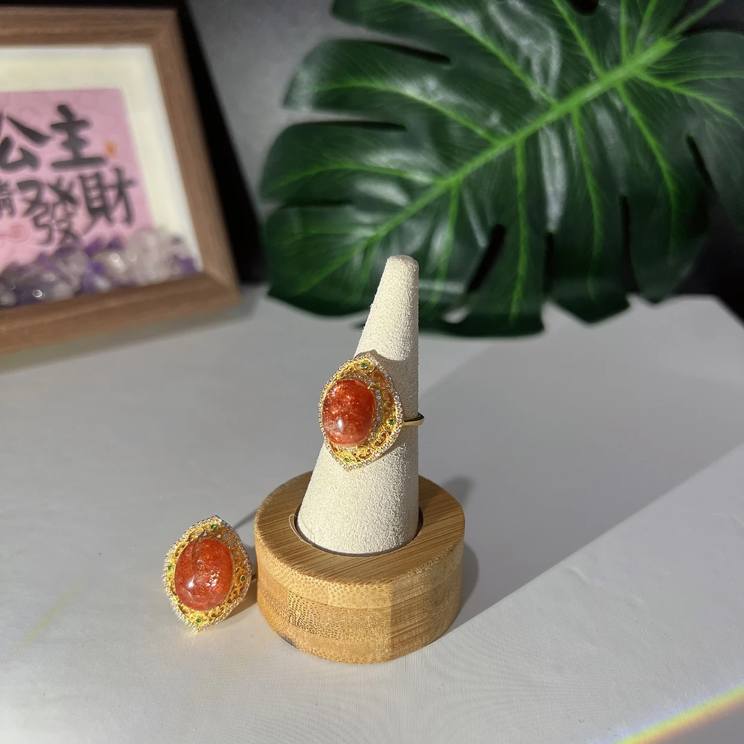 s607高品质金太阳S925银重工镶嵌戒指  多样发一