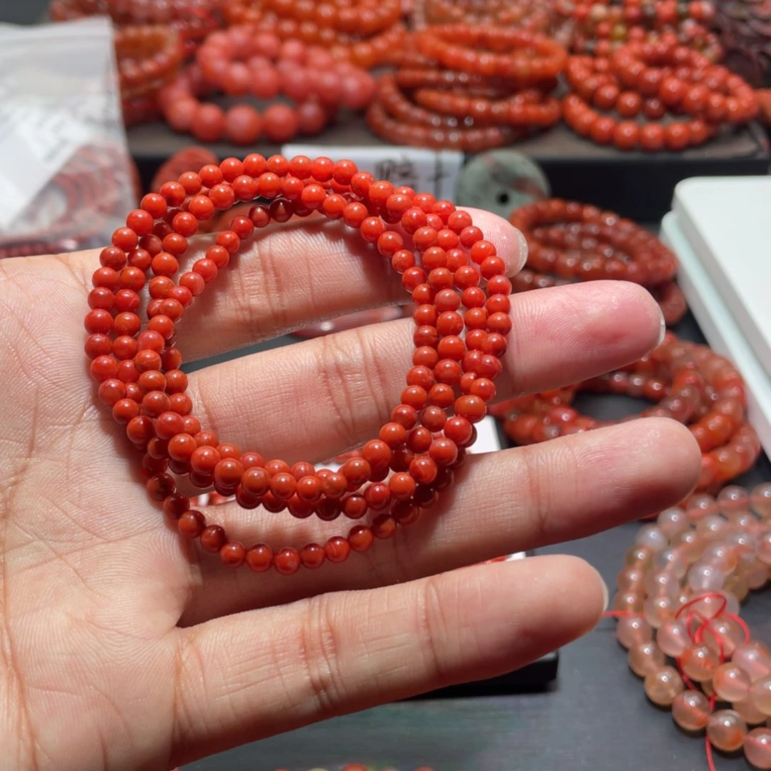 南红玛瑙手链未镶嵌