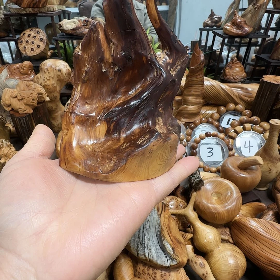 柏木（崖柏）太行崖柏陈化黑油原皮随型老茬头