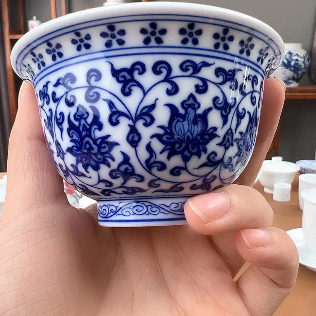 青花永乐压手杯杯