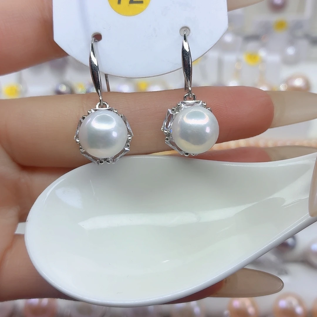 未镶嵌淡水珍珠耳饰F