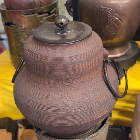蜜安罐瓷香炉锡茶则