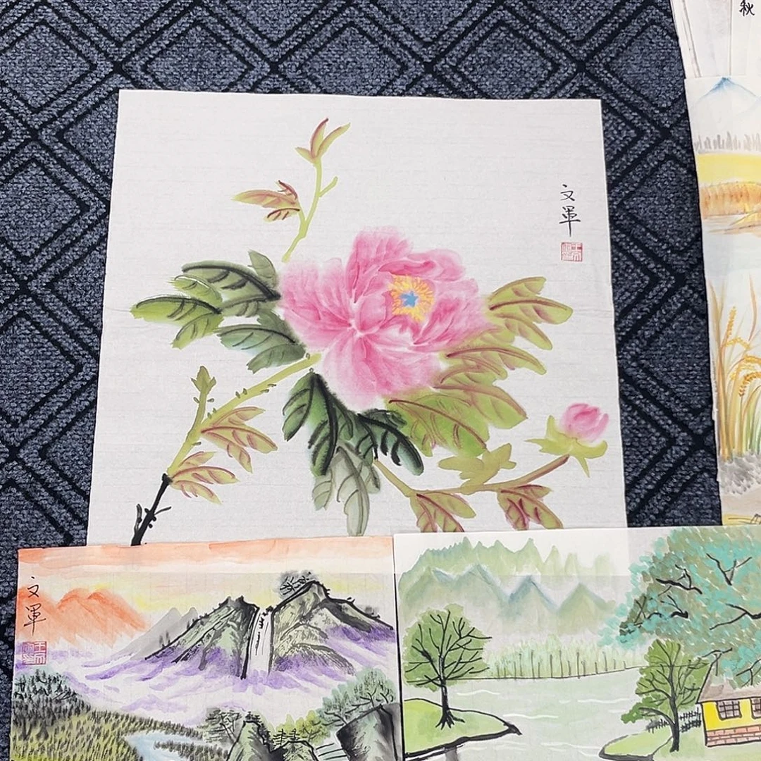 国画文军老师小精品冯三张