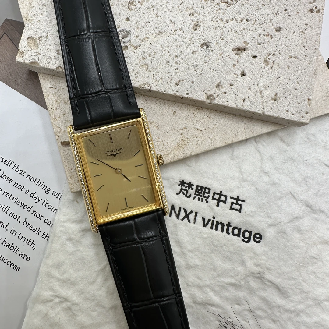 95新 Longines/浪琴 手动机械表后镶钻盘27x31/256100522/yy