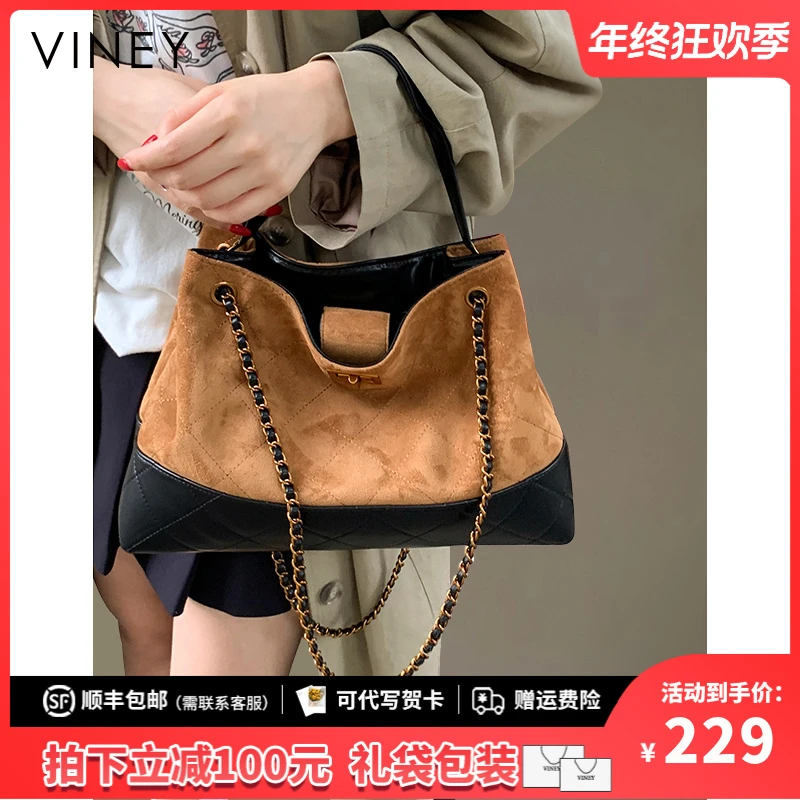 Viney包包女网红小众通勤大容量单肩托特包生日圣诞礼物送女生