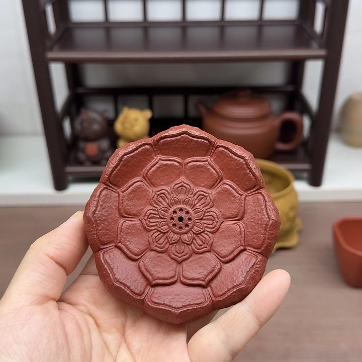 茶案朱泥可以插香的杯垫