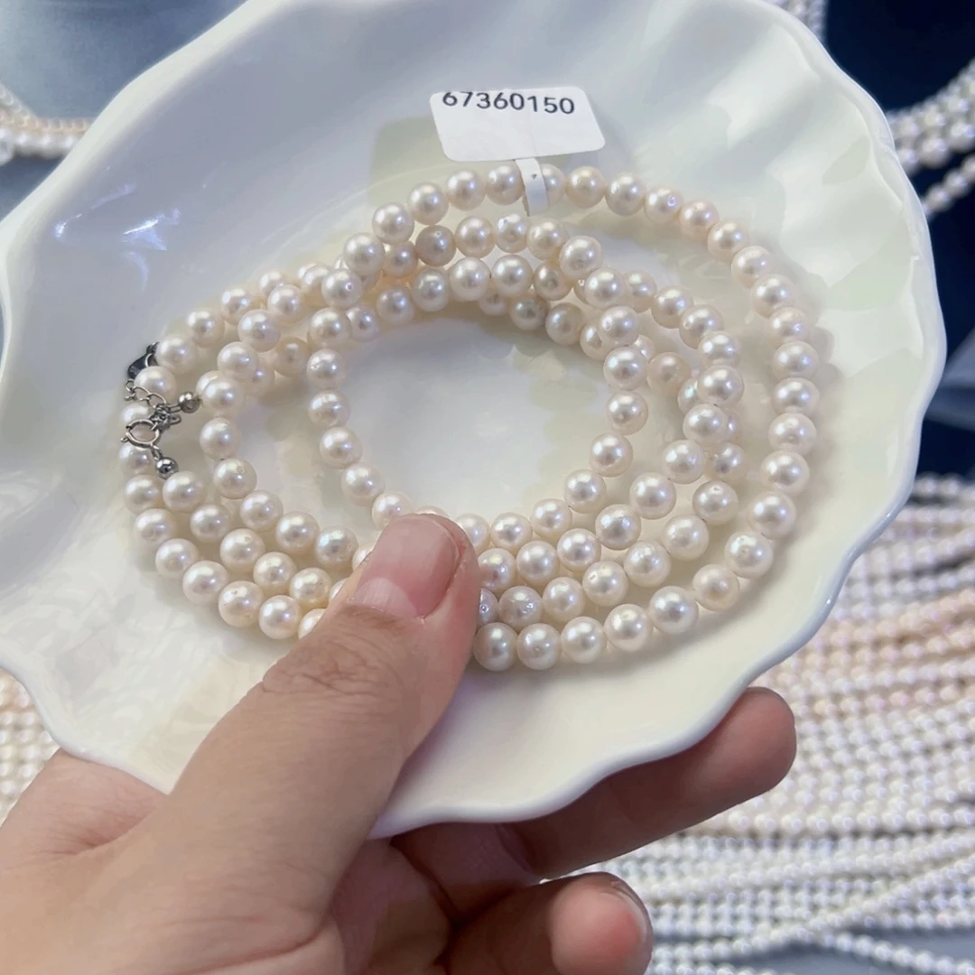 银S925镶嵌项链手串耳饰吊坠淡水珍珠