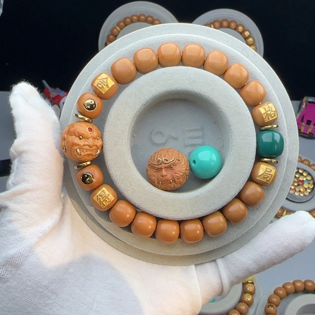 天***一猴头核桃吊坠全品老型猴头手串私人订制