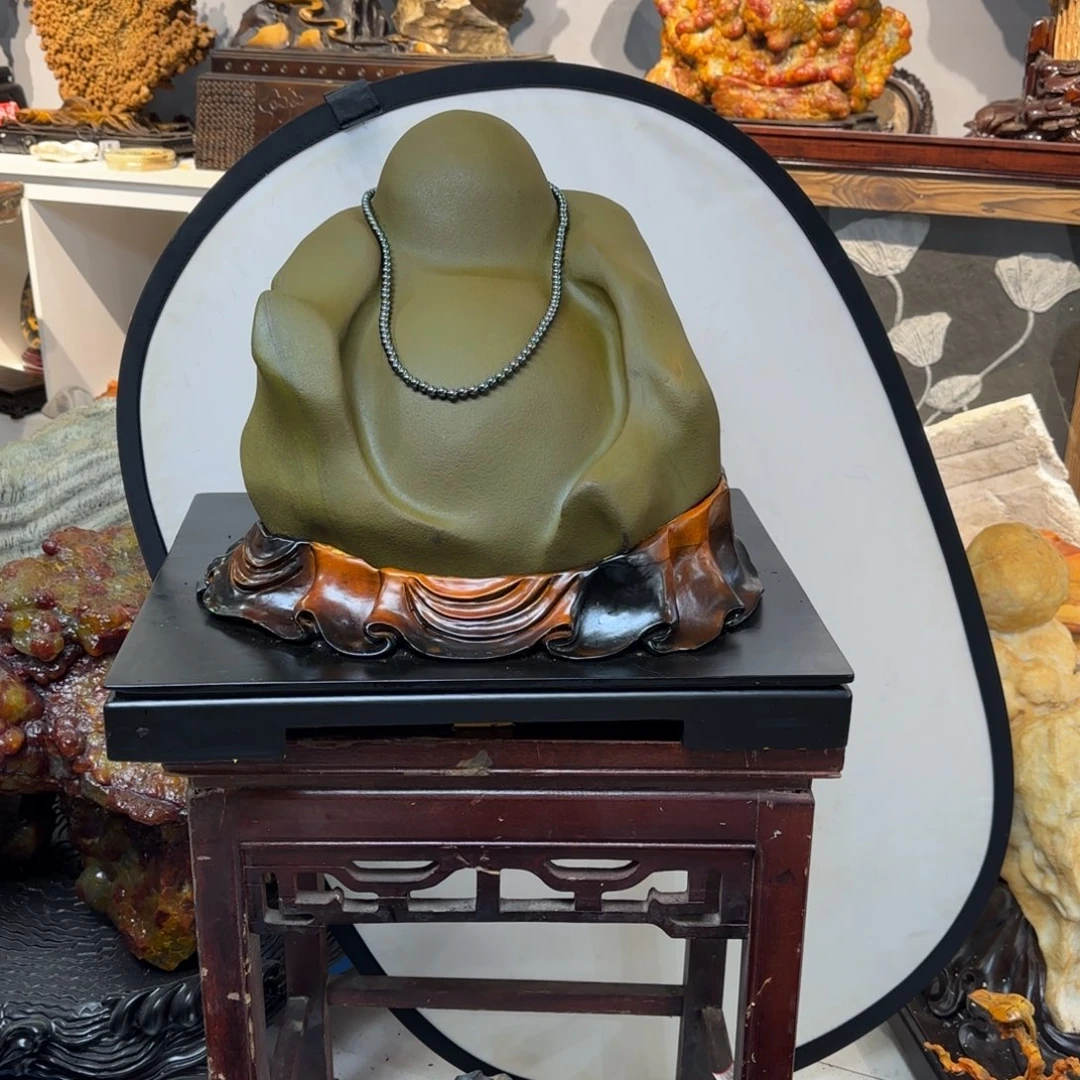 一***子摩尔石佛奇石摆件