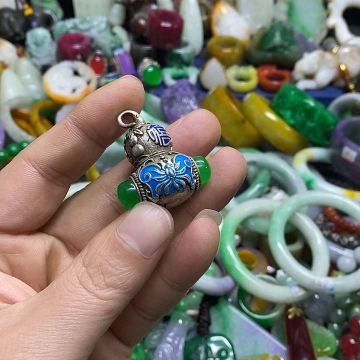 颈饰未镶嵌翡翠缅甸翡翠首饰配饰