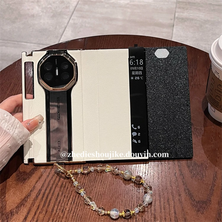 适用华为Mate XT非凡大师手机壳XTs三折叠真皮跑车全包翻盖皮套女