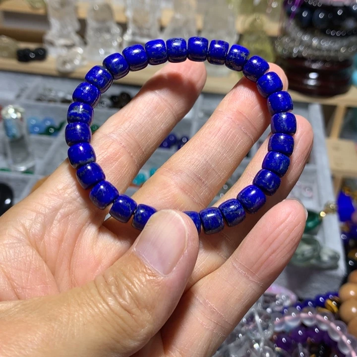 未镶嵌青金石手链8mm桶珠手串