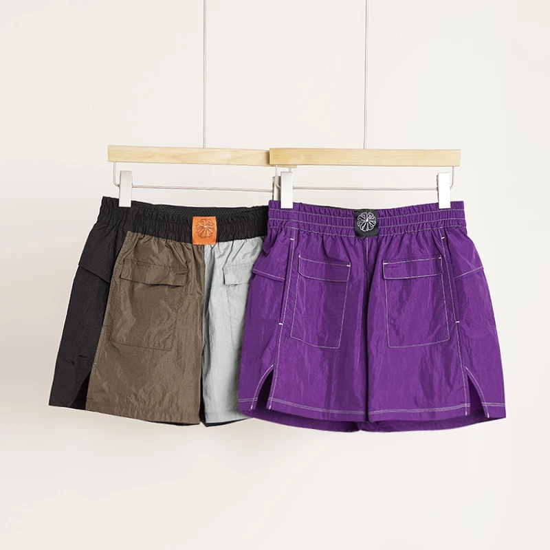 素家休闲经典防泼水梭织短裤女士裤子（250909）2357