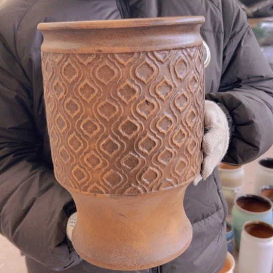 紫砂花盆高30口20————