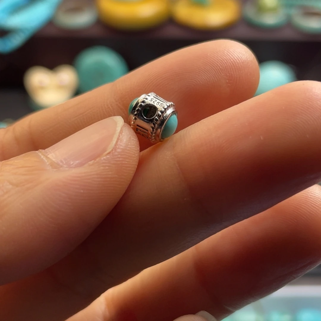 绿松石银S925镶嵌颈饰