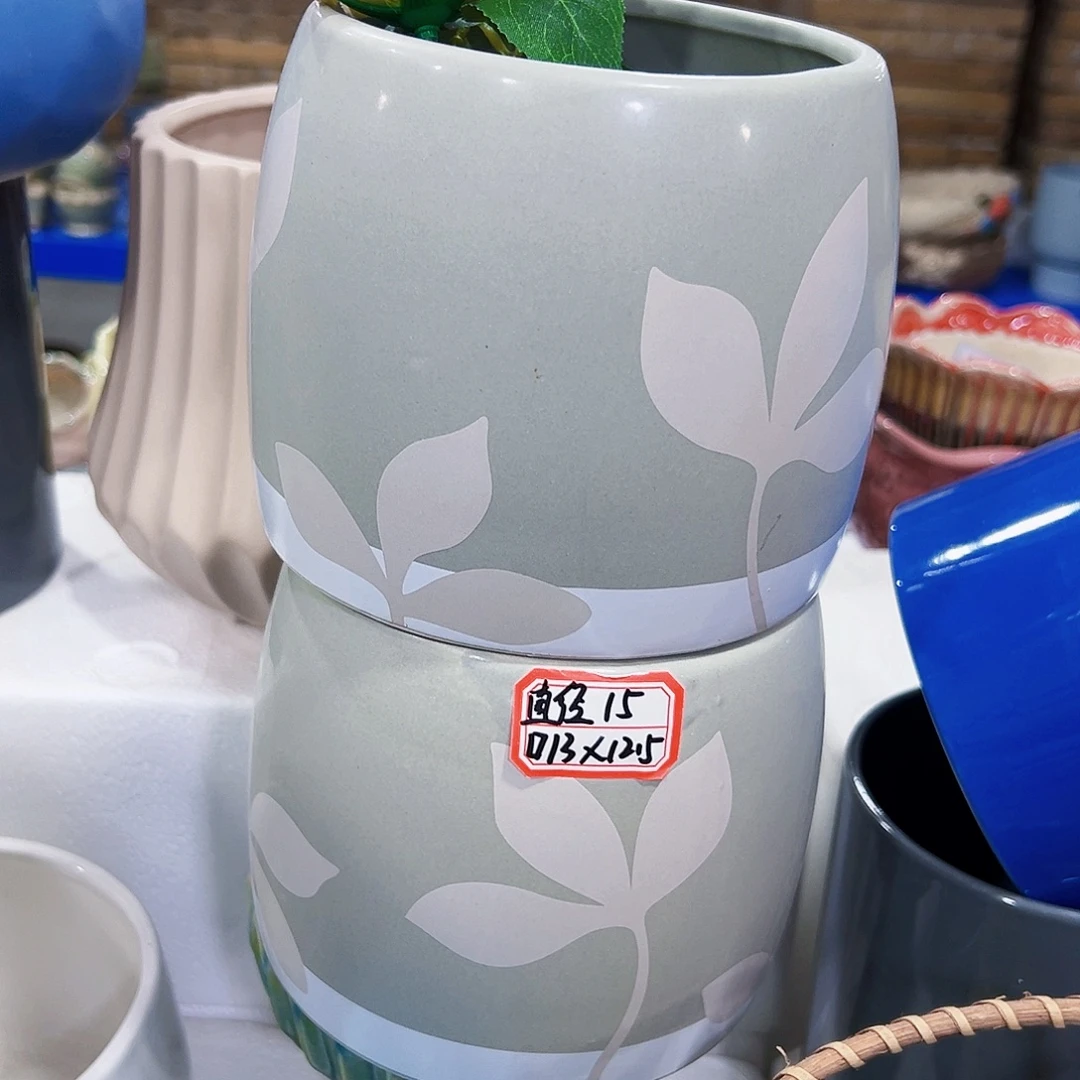 外贸尾单陶瓷花盆凑单10米包邮