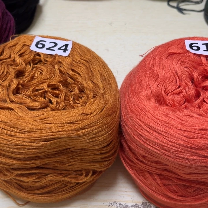 羊毛混纺深姜黄一斤南瓜橘一斤