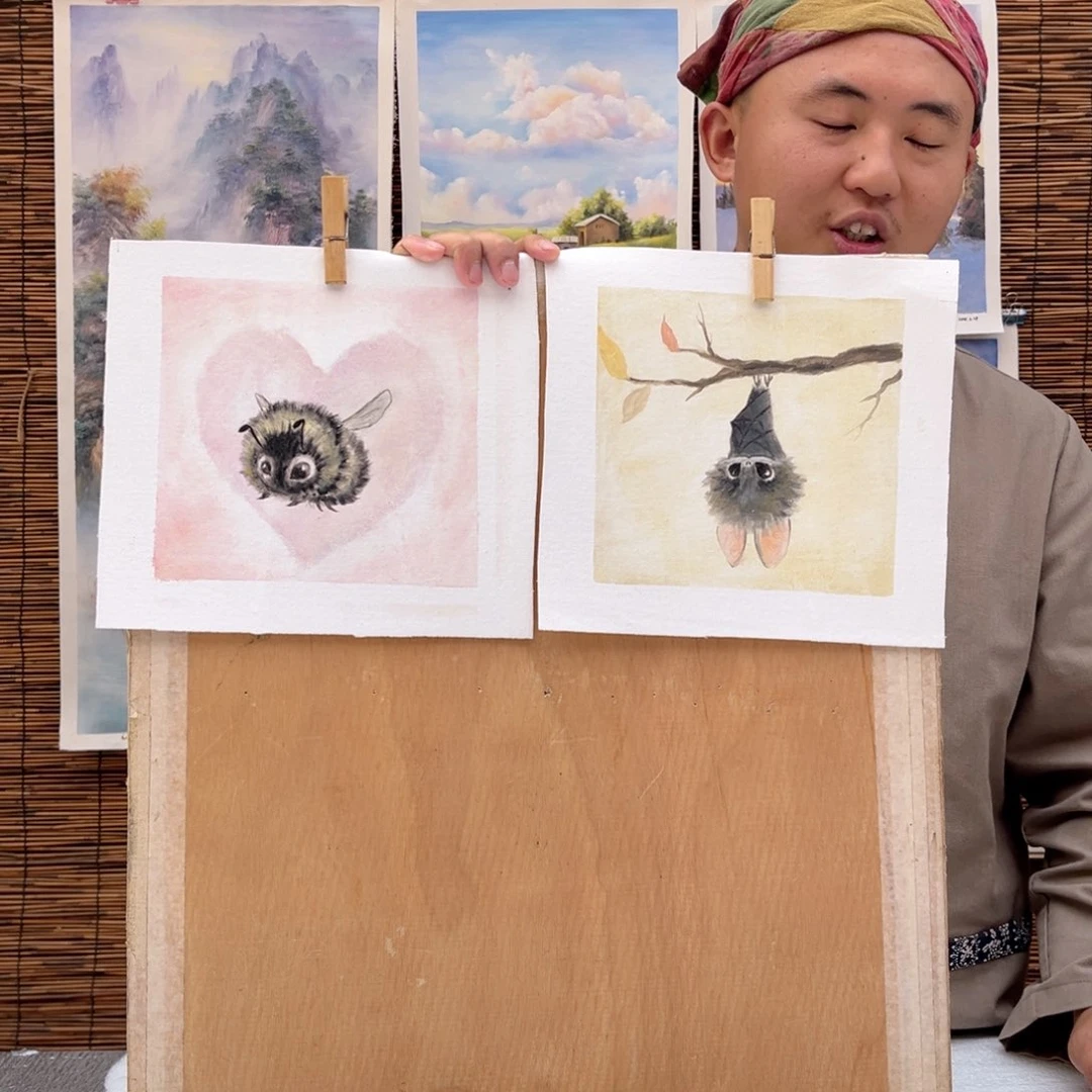 油画行路人小院绘画作品竞拍
