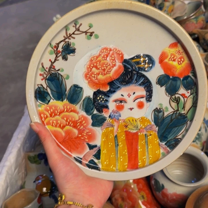 瓷片景德镇陶瓷手工手绘