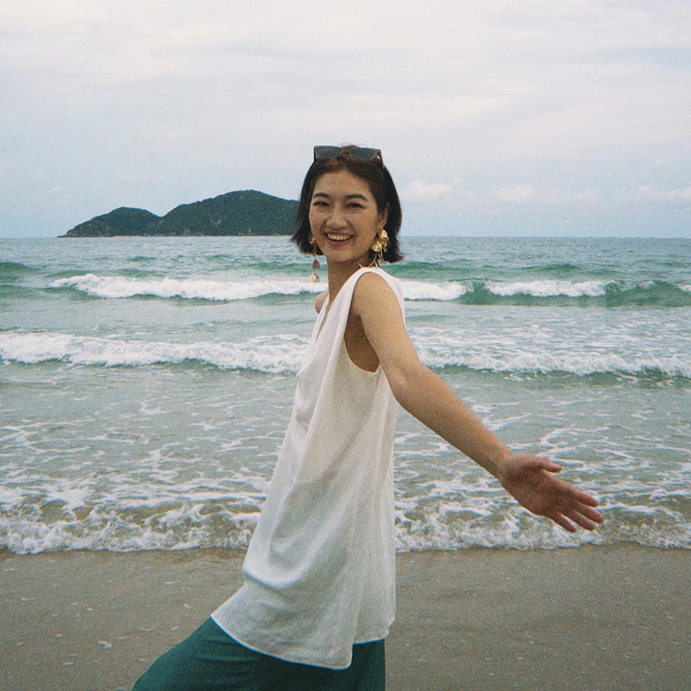 COVERINS 两穿设计 2025夏季新款亚麻无袖上衣 CC35270090