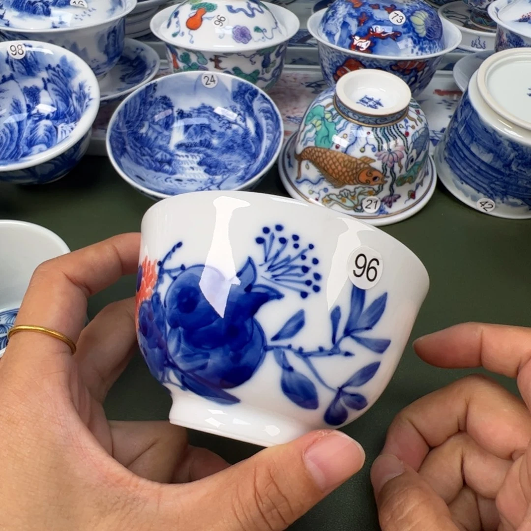 景德镇纯手工纯手绘茶具木木96