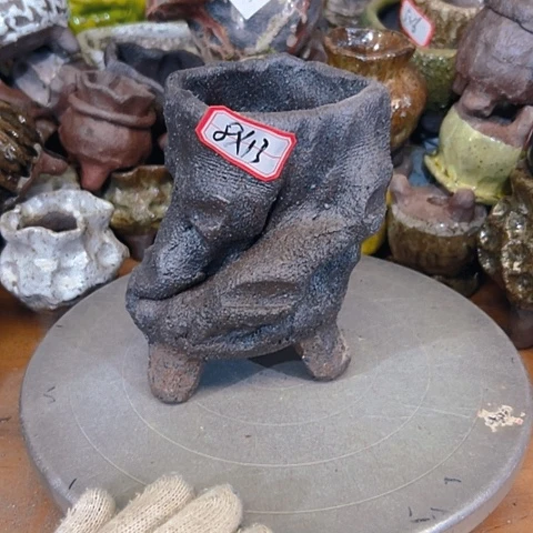 粗陶花盆手工花盆制作