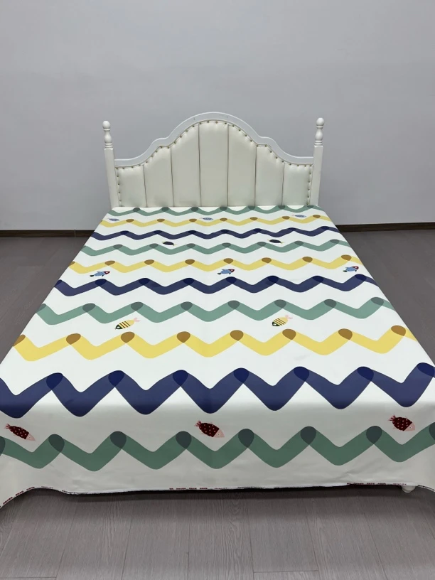 山东正宗老粗布床单（年年有鱼）2X2.4米舒适柔软透气吸汗