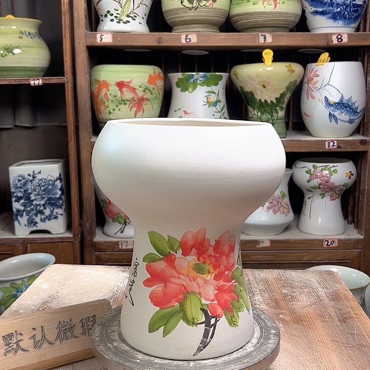 陶蘑菇牡丹款新款陶瓷陶瓷陶瓷大