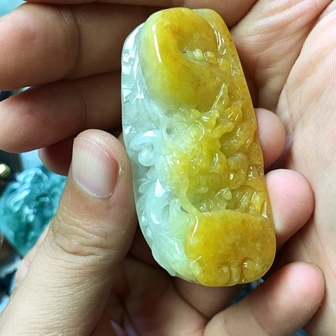 翡翠未镶嵌颈饰天然
