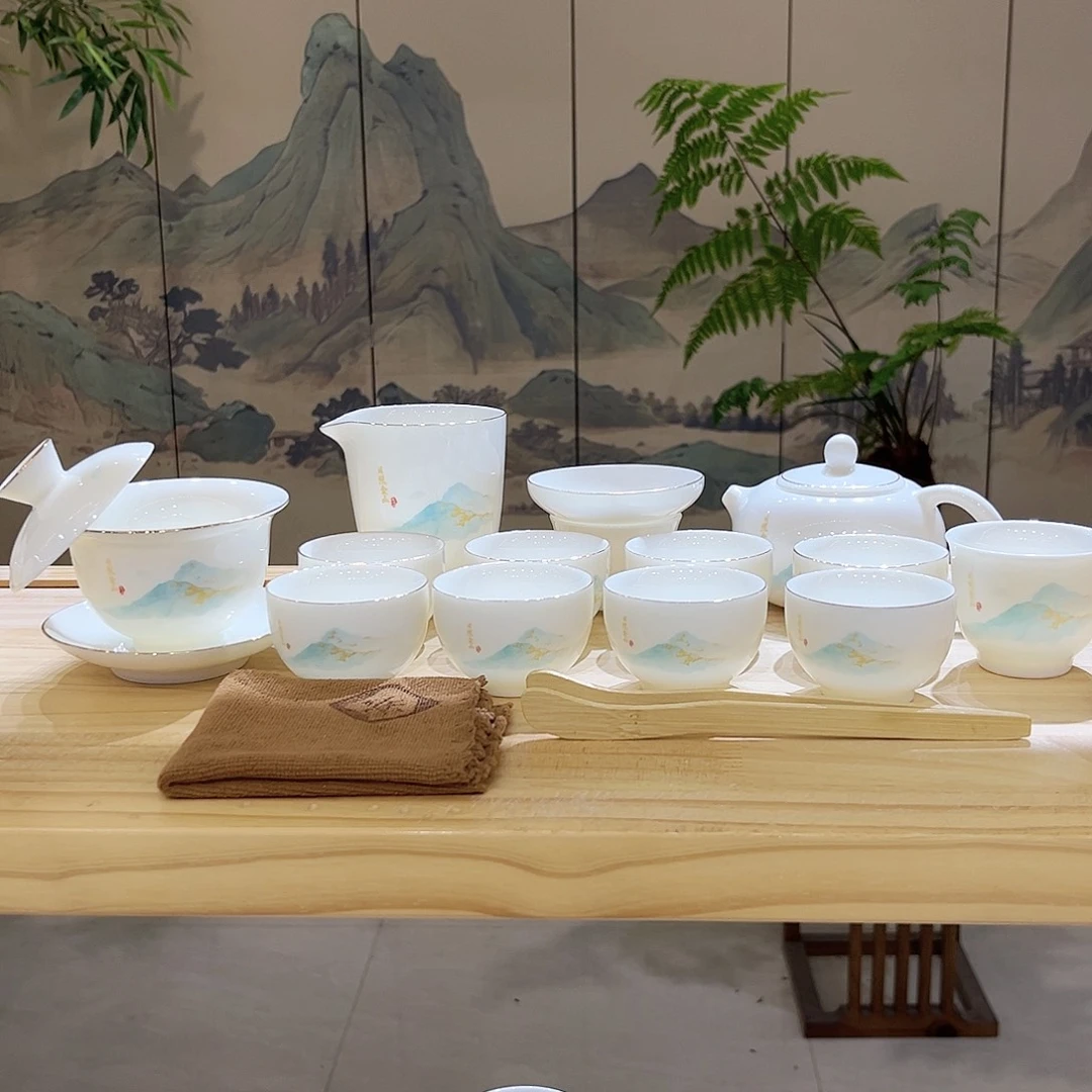 【都彩】日照金山羊脂玉瓷16头