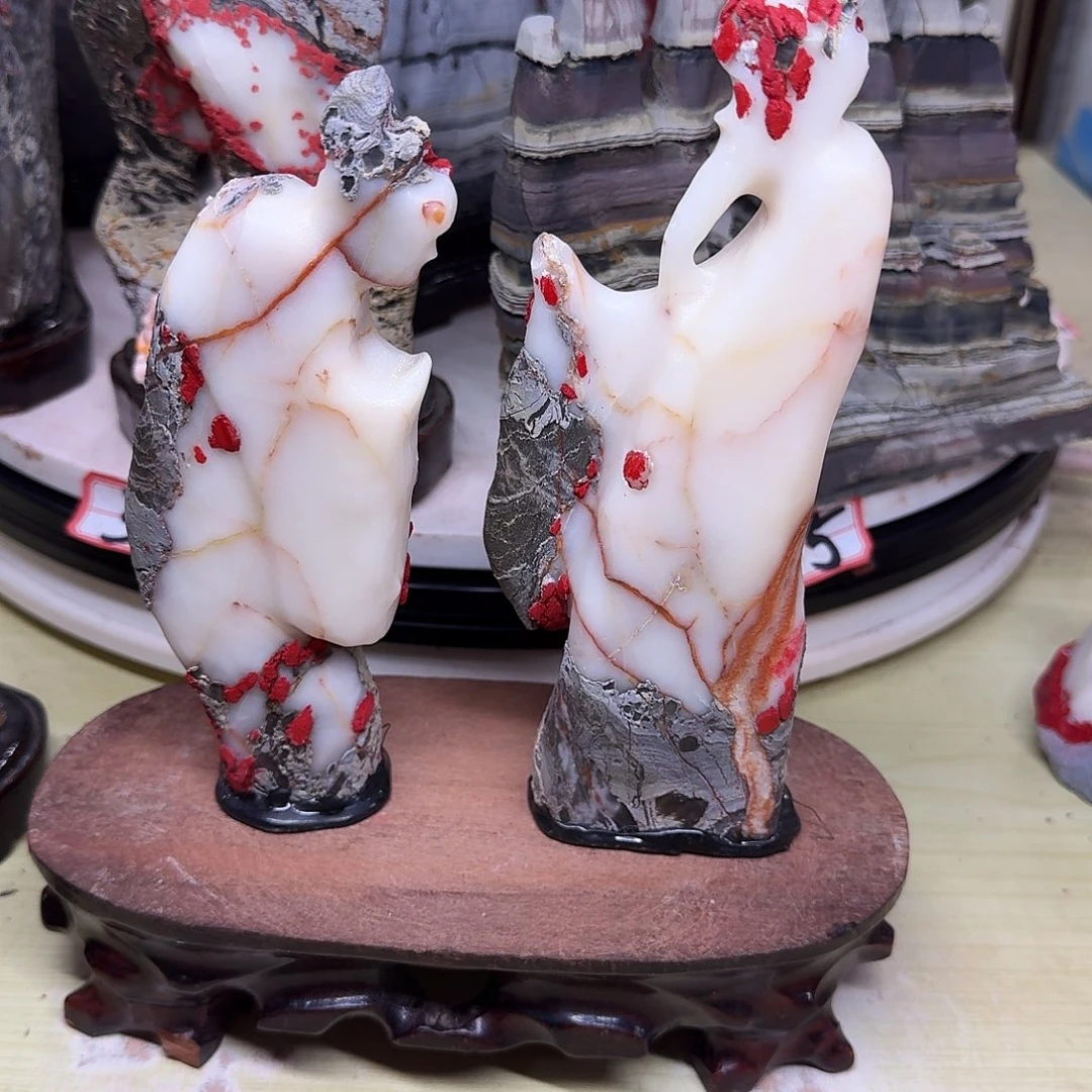 石材老*灵璧石白灵玉