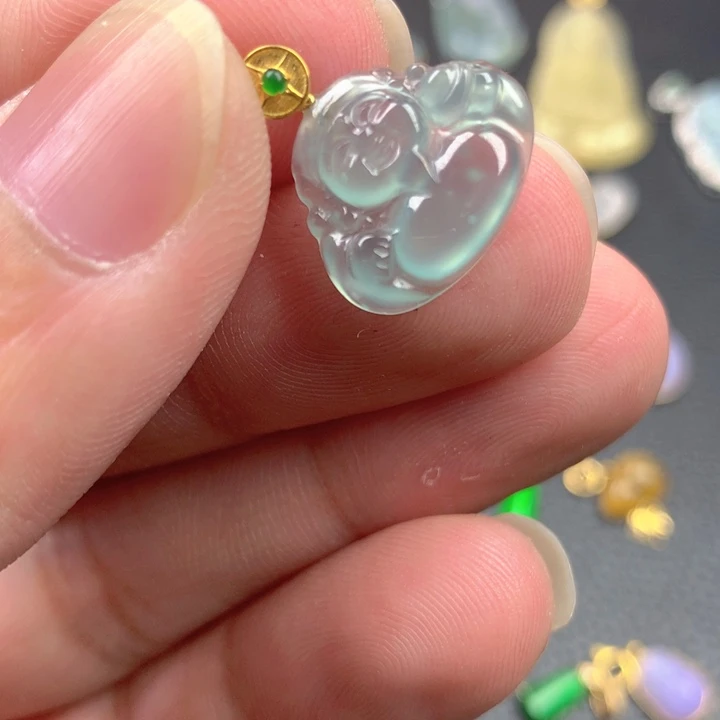 【闪购商品】颈饰18K金镶嵌翡翠翡翠