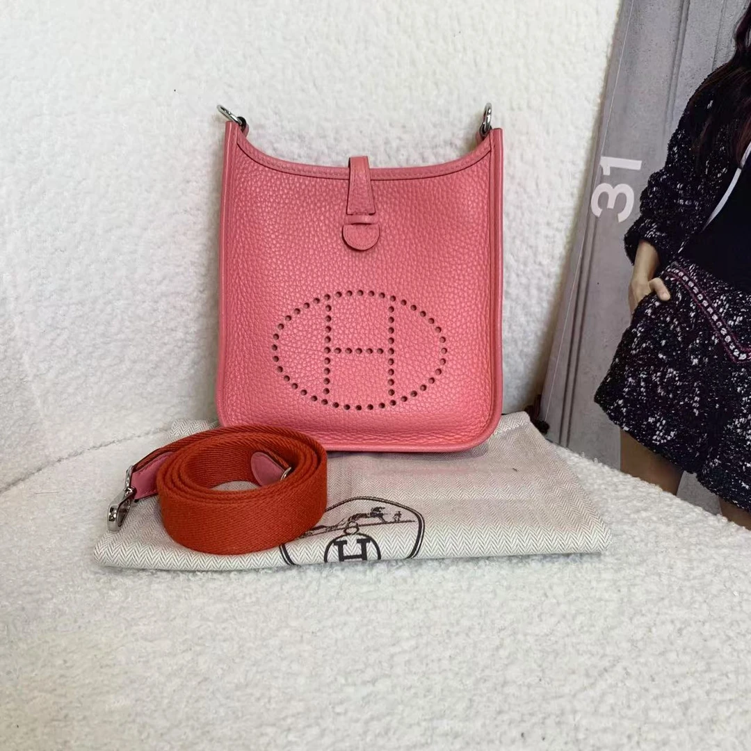 99新 Hermes/爱马仕 壹臻/唇膏粉银扣mini伊芙 琳 y刻 / 66310194