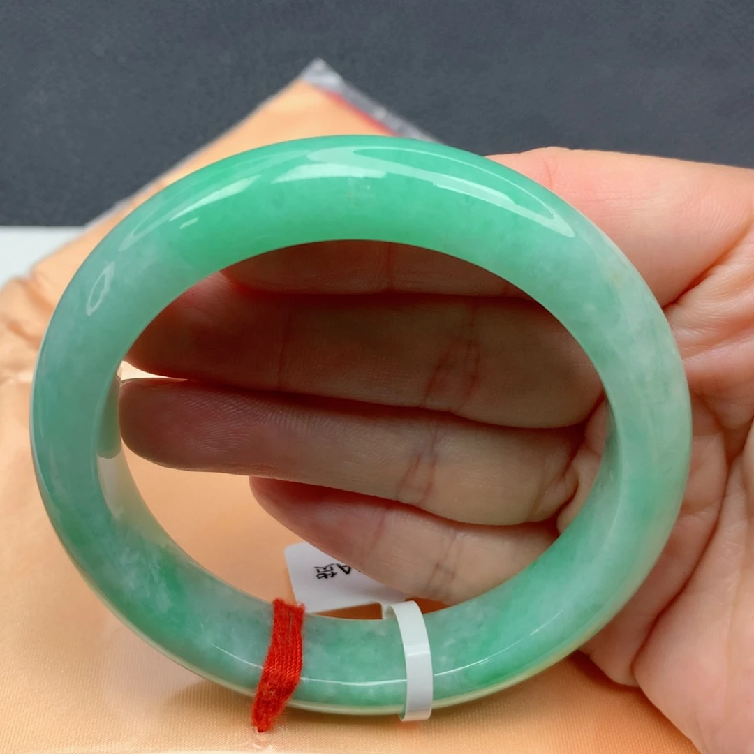 翡翠手镯未镶嵌57-58满绿
