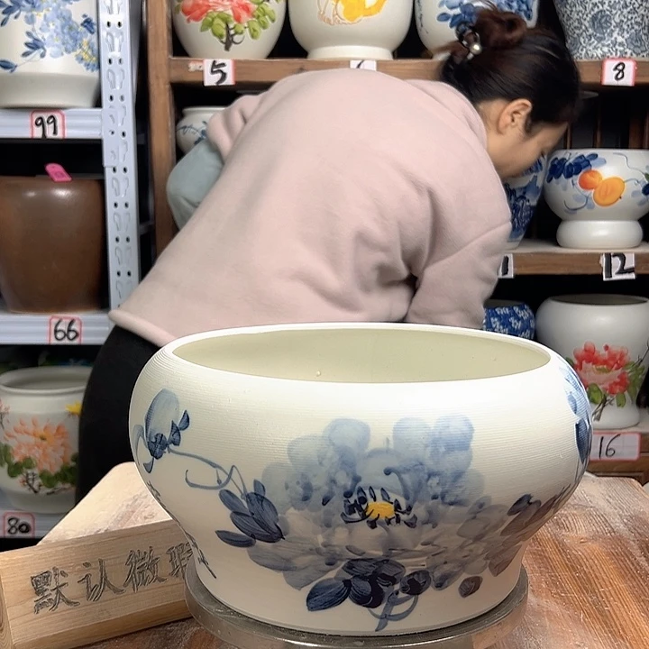 陶口25兰兰牡丹陶瓷