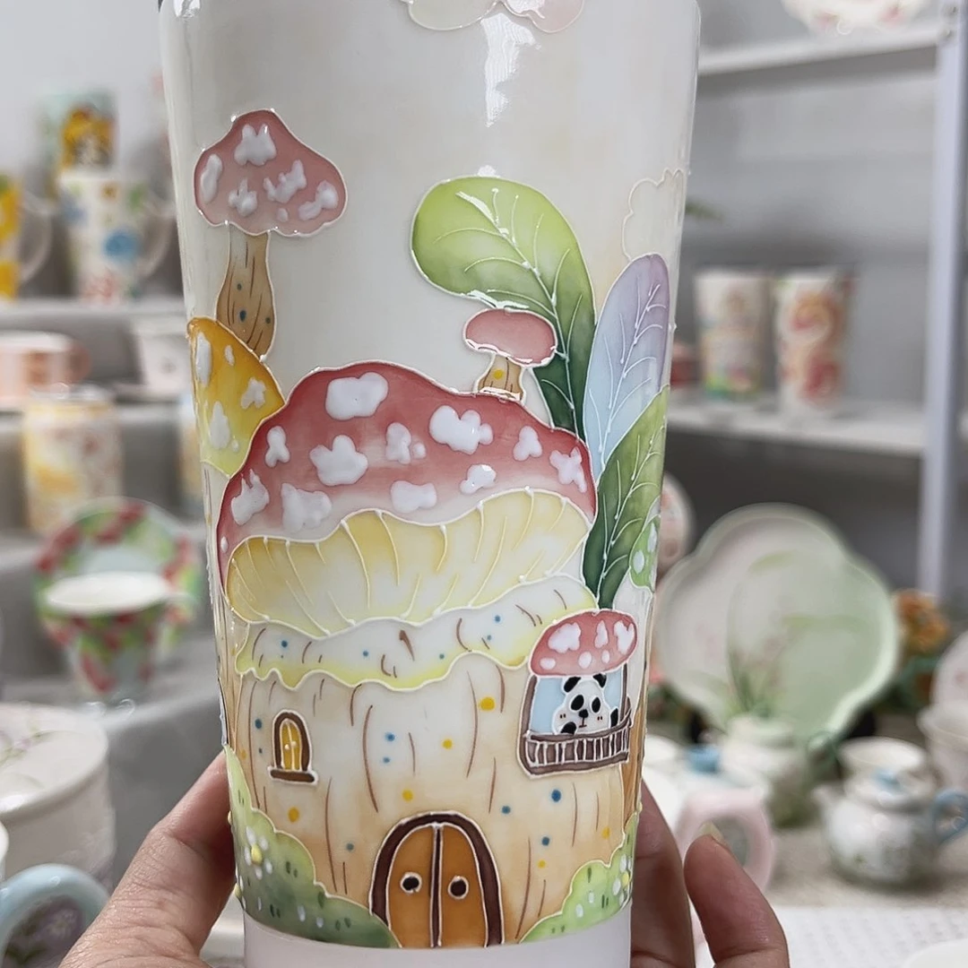 手绘高温釉下彩陶瓷