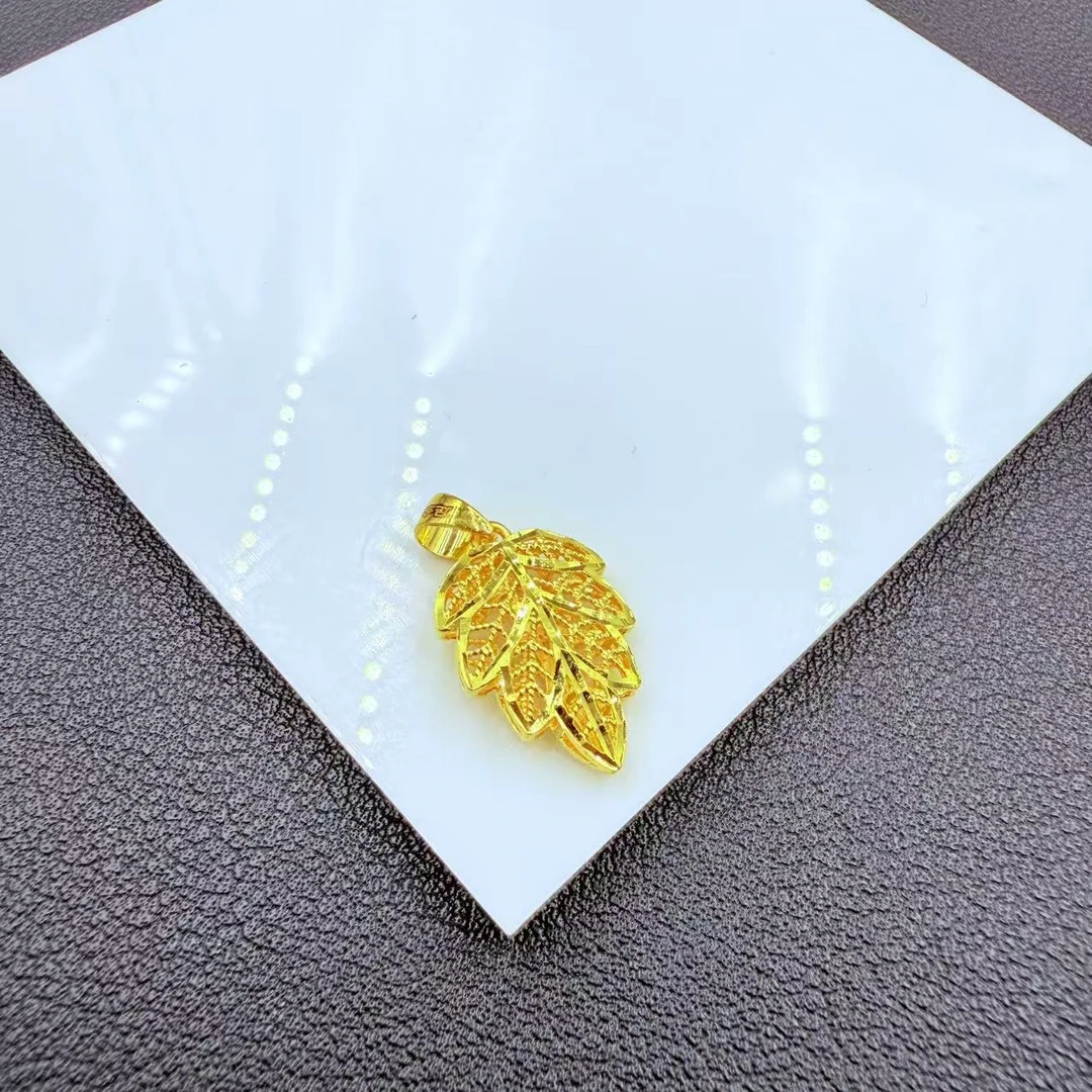 「戴琴珠宝」YZ3372-足金镂空叶子吊坠-(多样性发其一)OQR