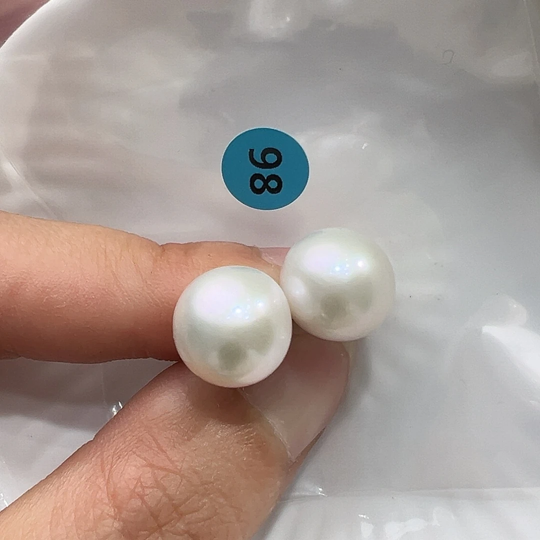 耳饰银S925镶嵌淡水珍珠